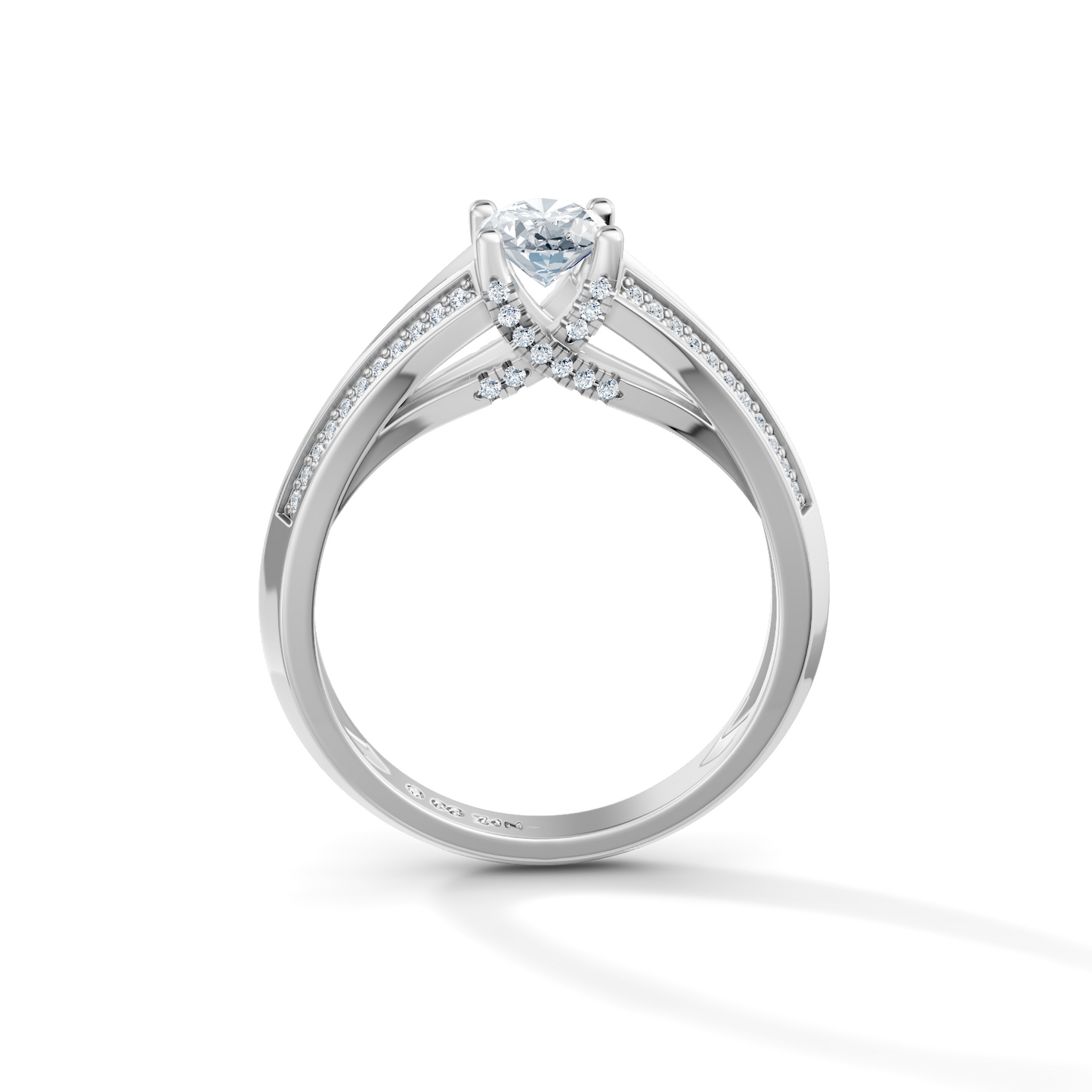 Oval Radiance Solitaire Engagement Ring