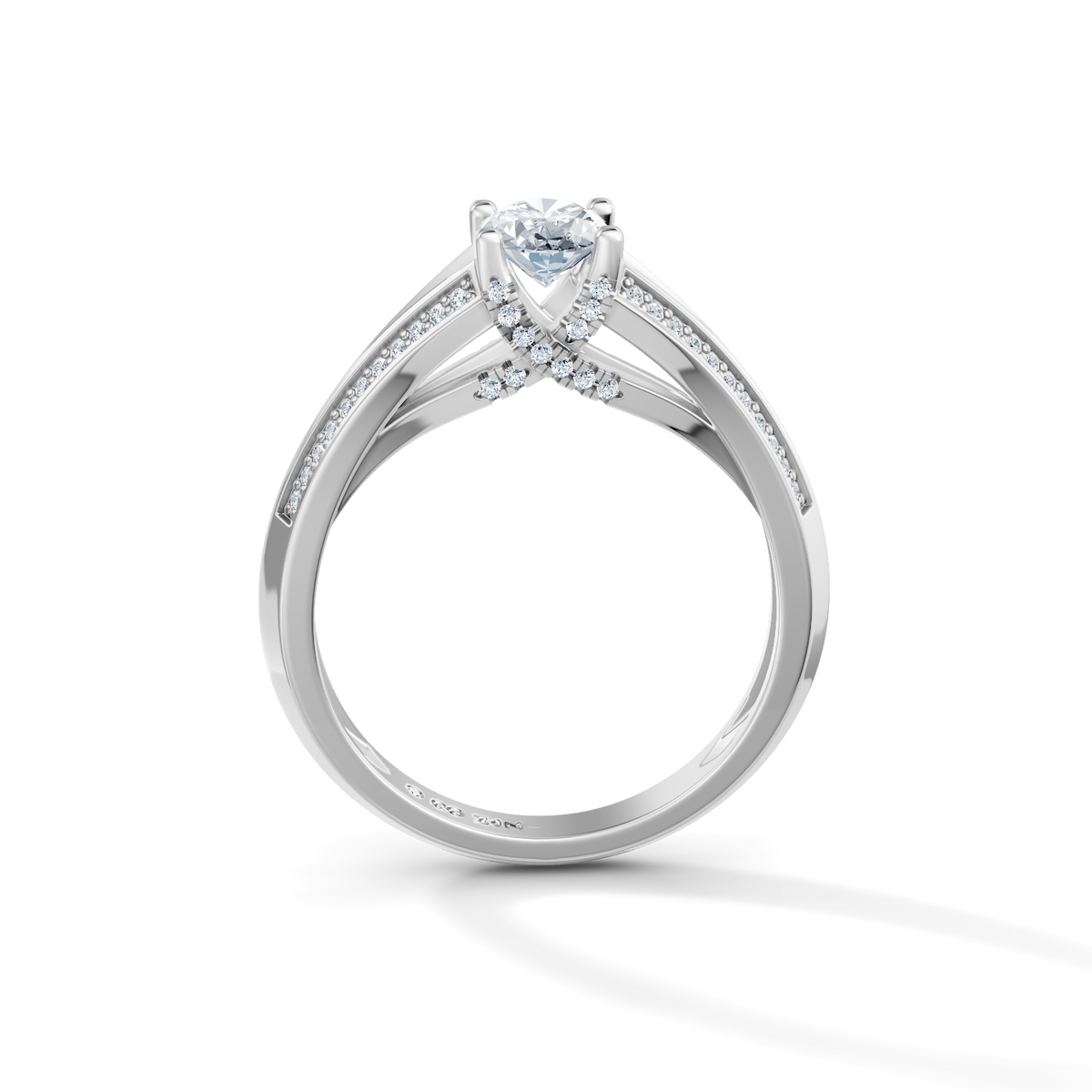 Oval Radiance Solitaire Engagement Ring
