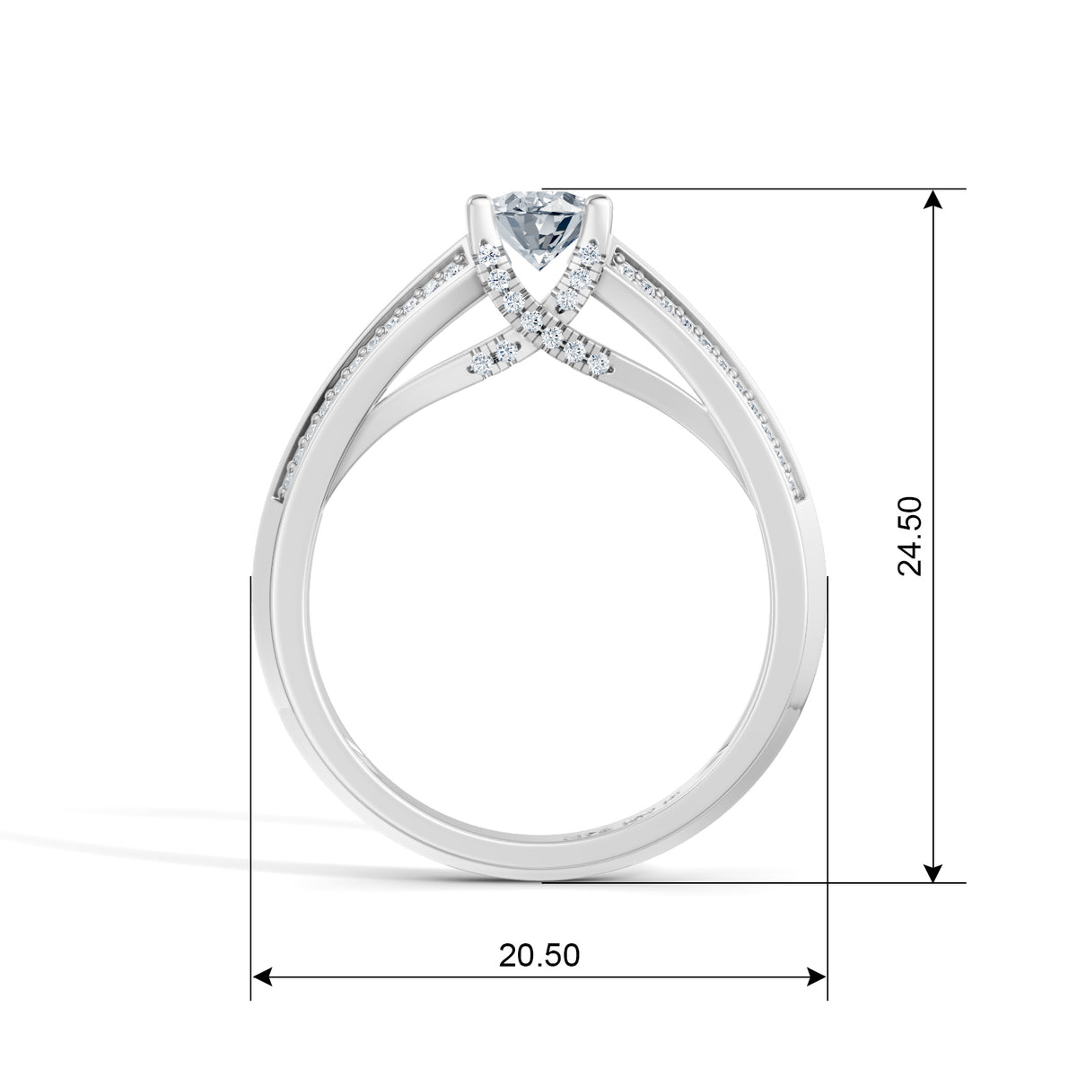 Oval Radiance Solitaire Engagement Ring