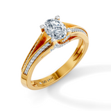 Oval Radiance Solitaire Engagement Ring