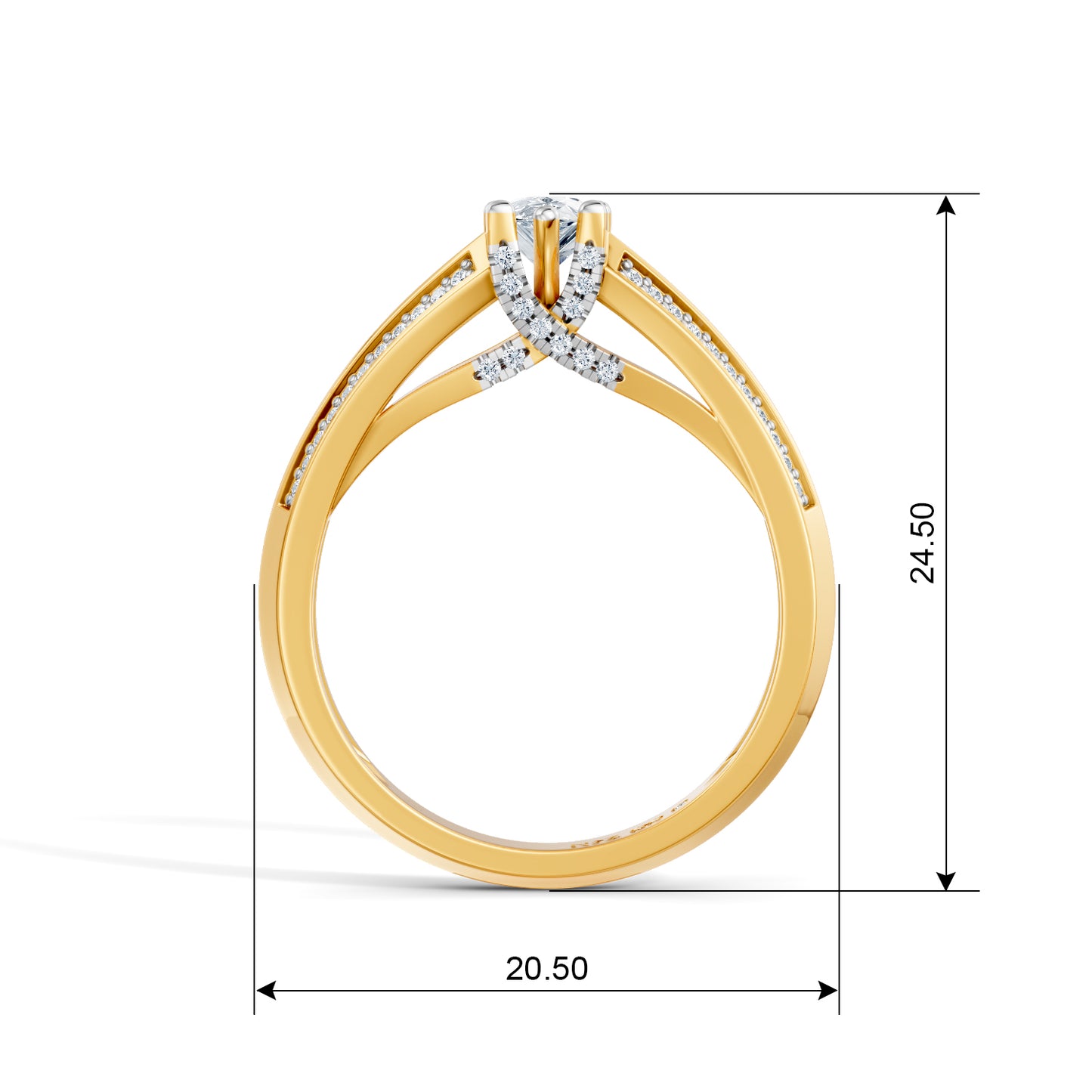 Pear Radiance Solitaire Engagement Ring