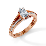 Pear Radiance Solitaire Engagement Ring