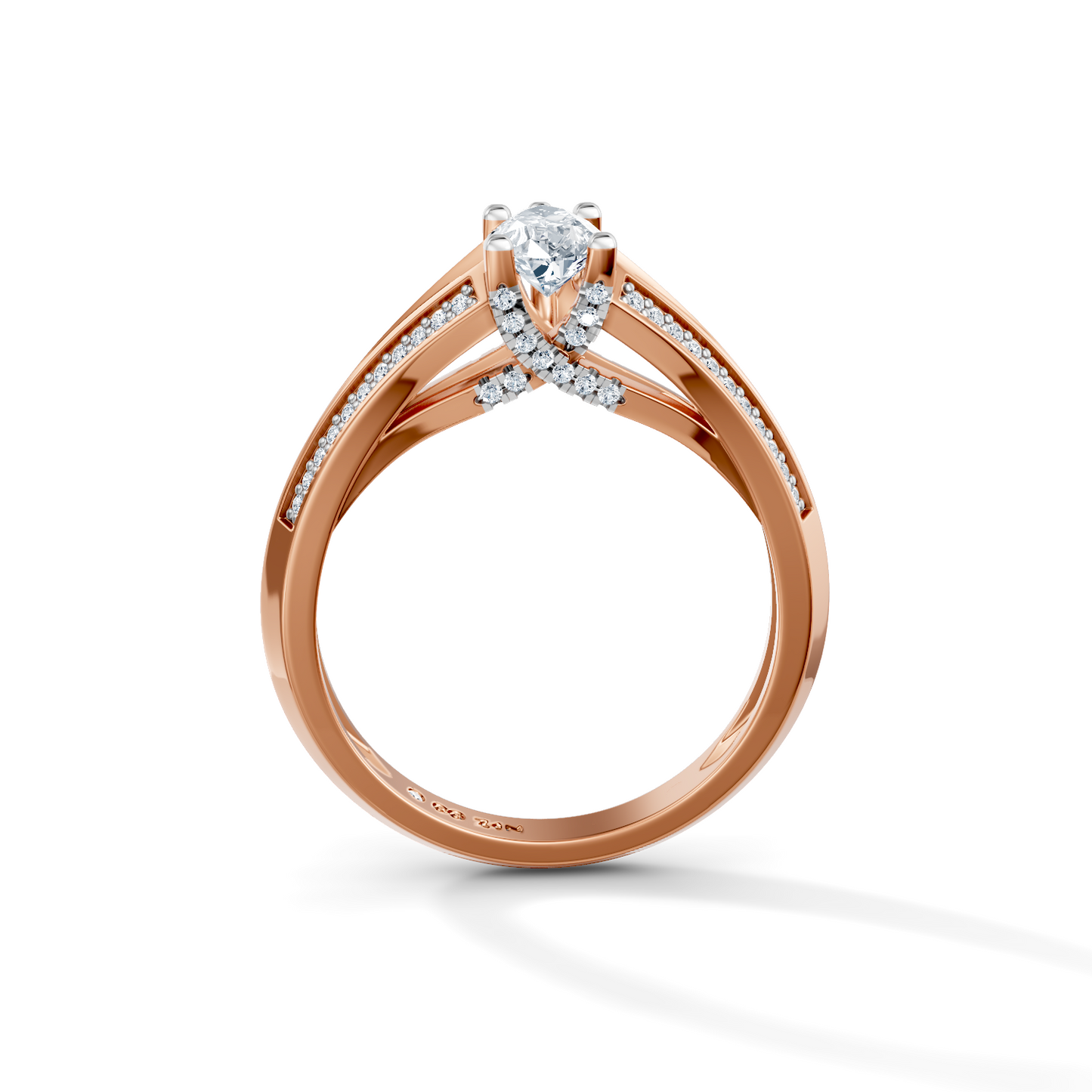Pear Radiance Solitaire Engagement Ring
