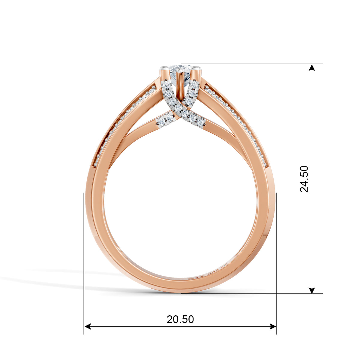 Pear Radiance Solitaire Engagement Ring