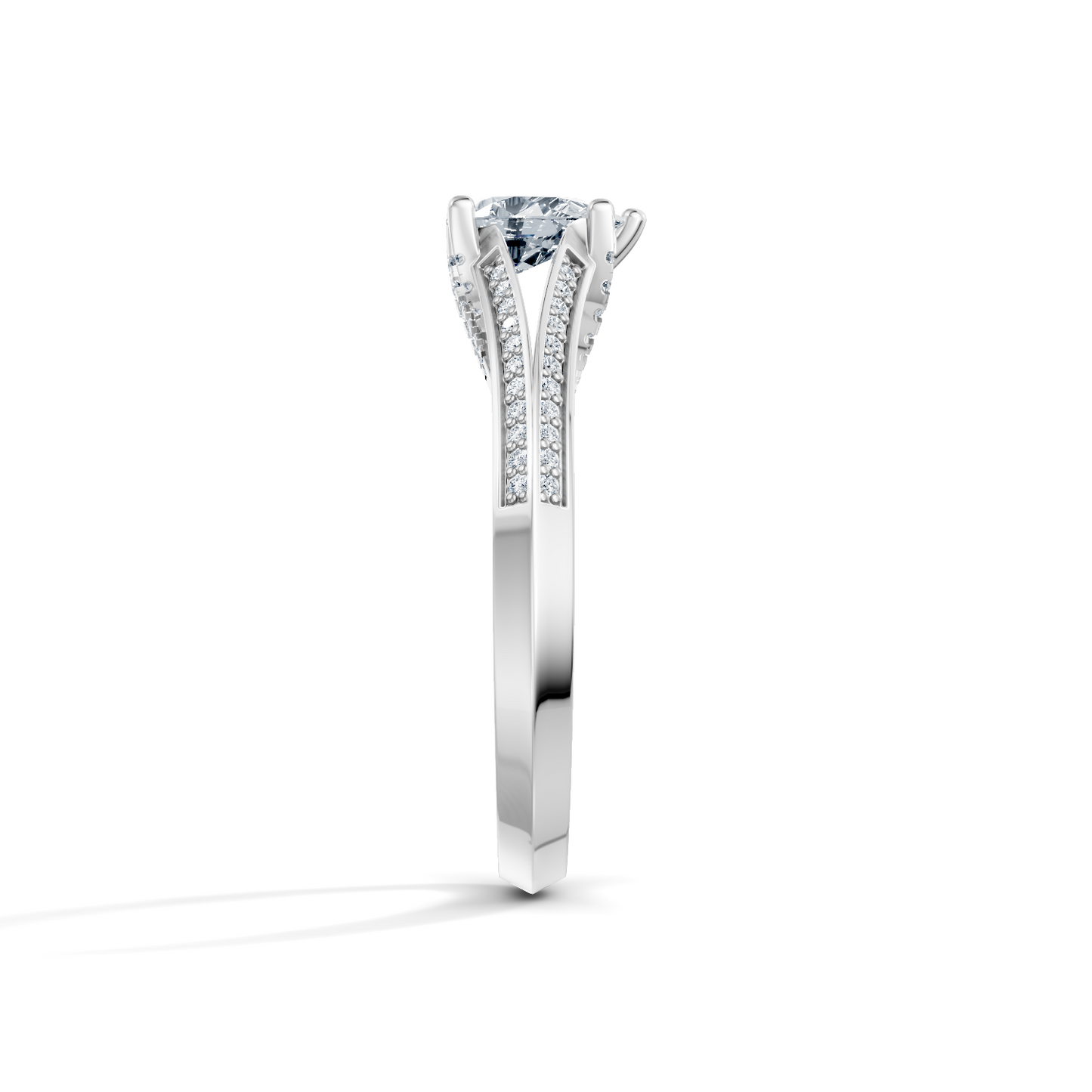 Pear Radiance Solitaire Engagement Ring