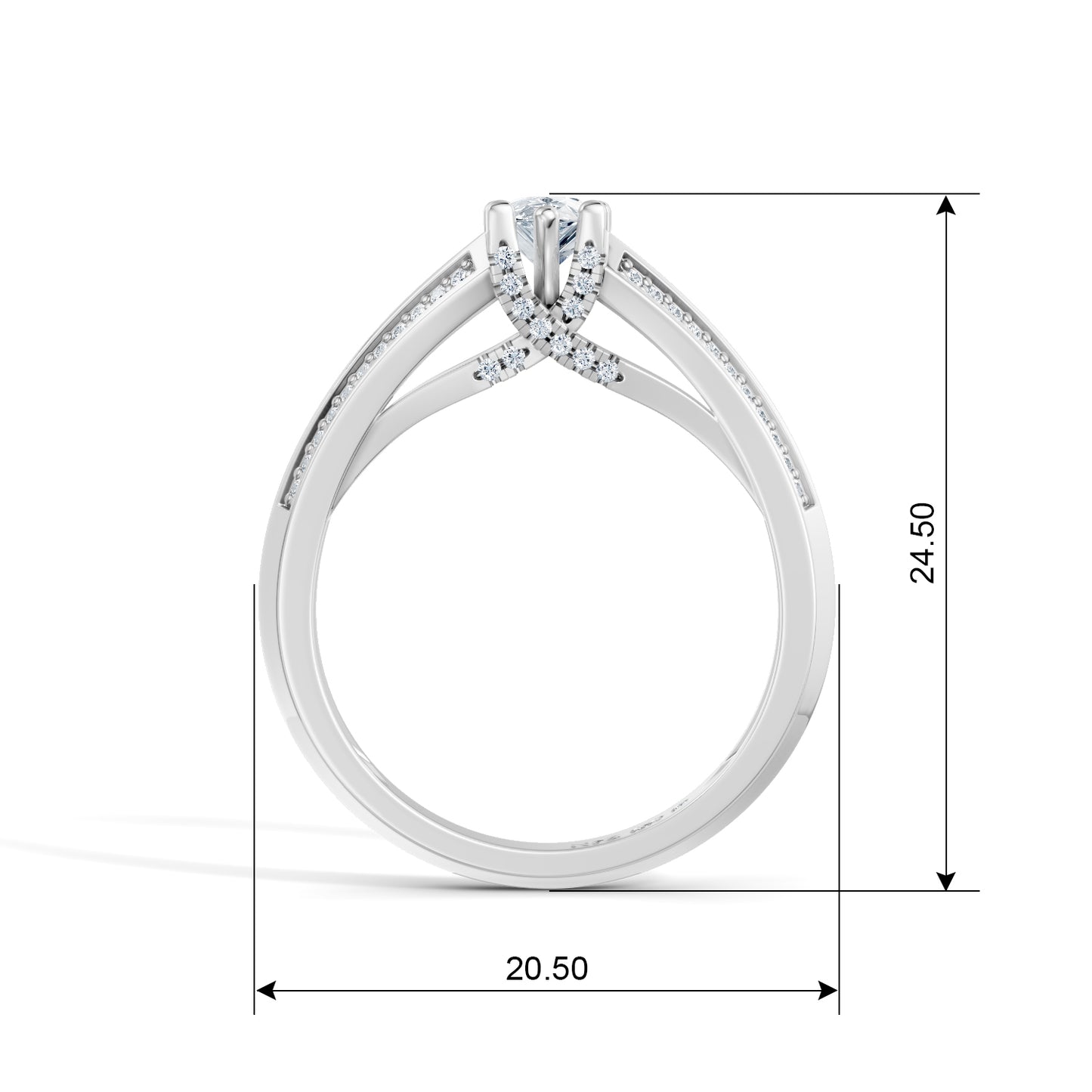 Pear Radiance Solitaire Engagement Ring
