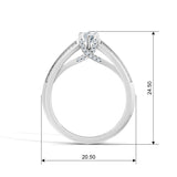 Pear Radiance Solitaire Engagement Ring