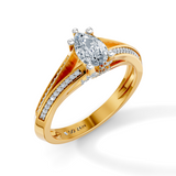 Pear Radiance Solitaire Engagement Ring