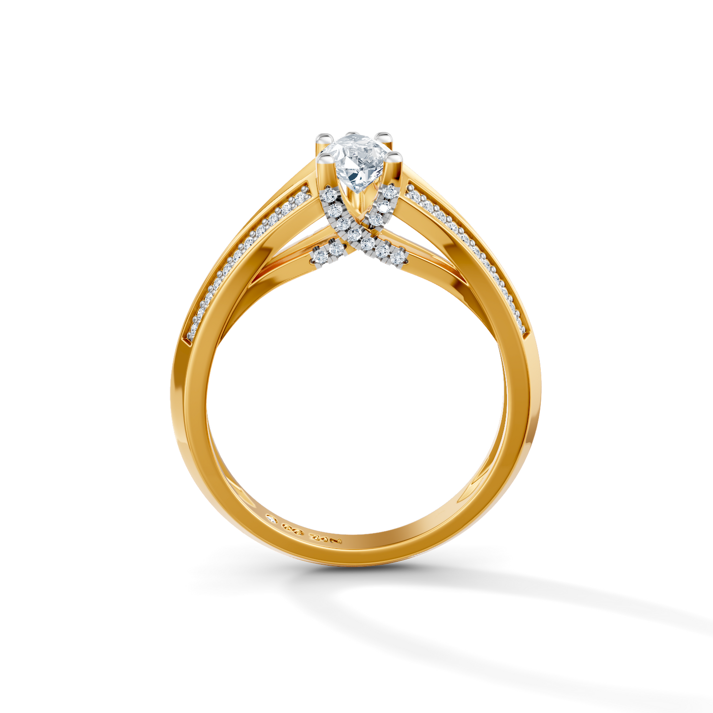 Pear Radiance Solitaire Engagement Ring