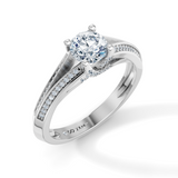 Round Radiance Solitaire Engagement Ring
