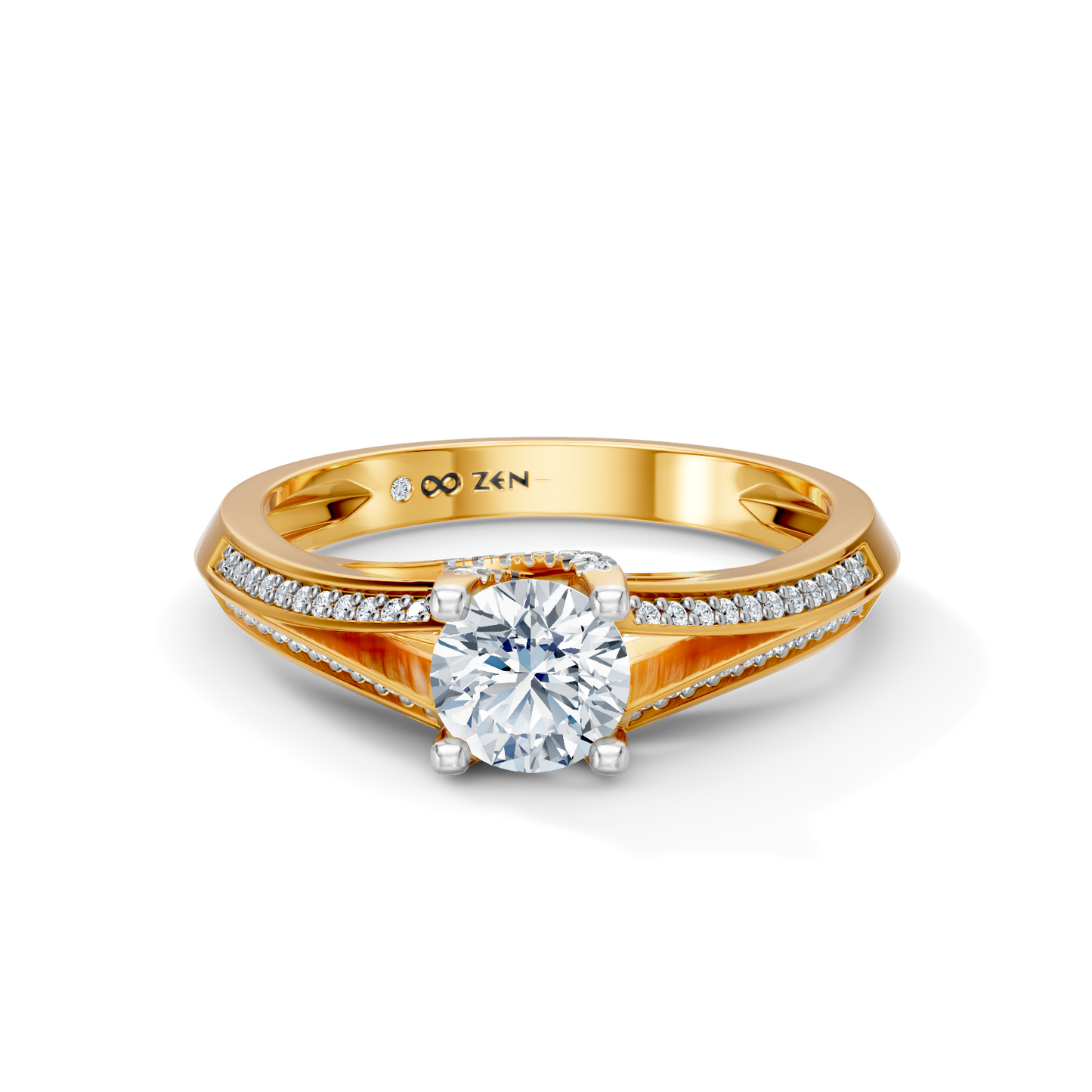 Round Radiance Solitaire Engagement Ring
