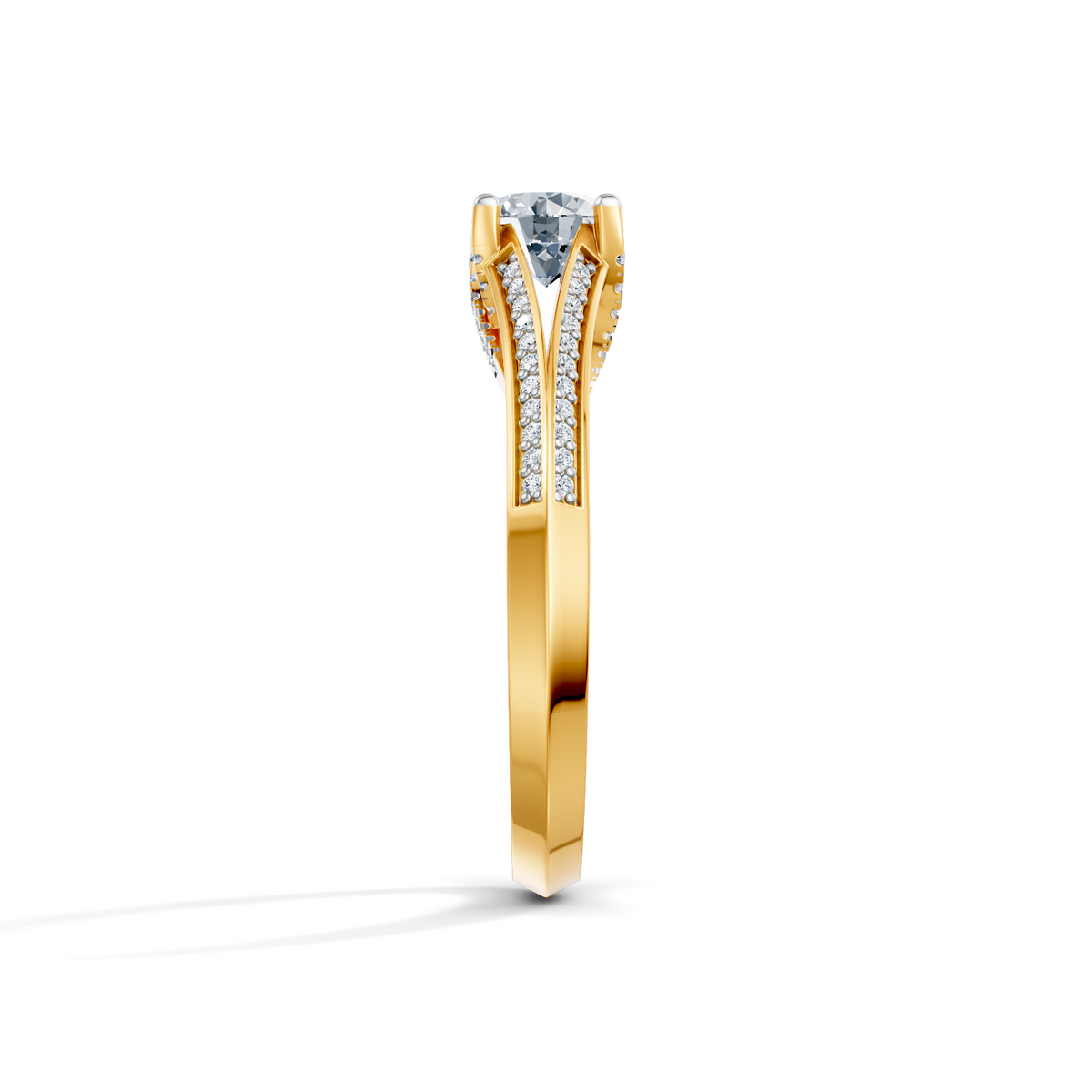 Round Radiance Solitaire Engagement Ring