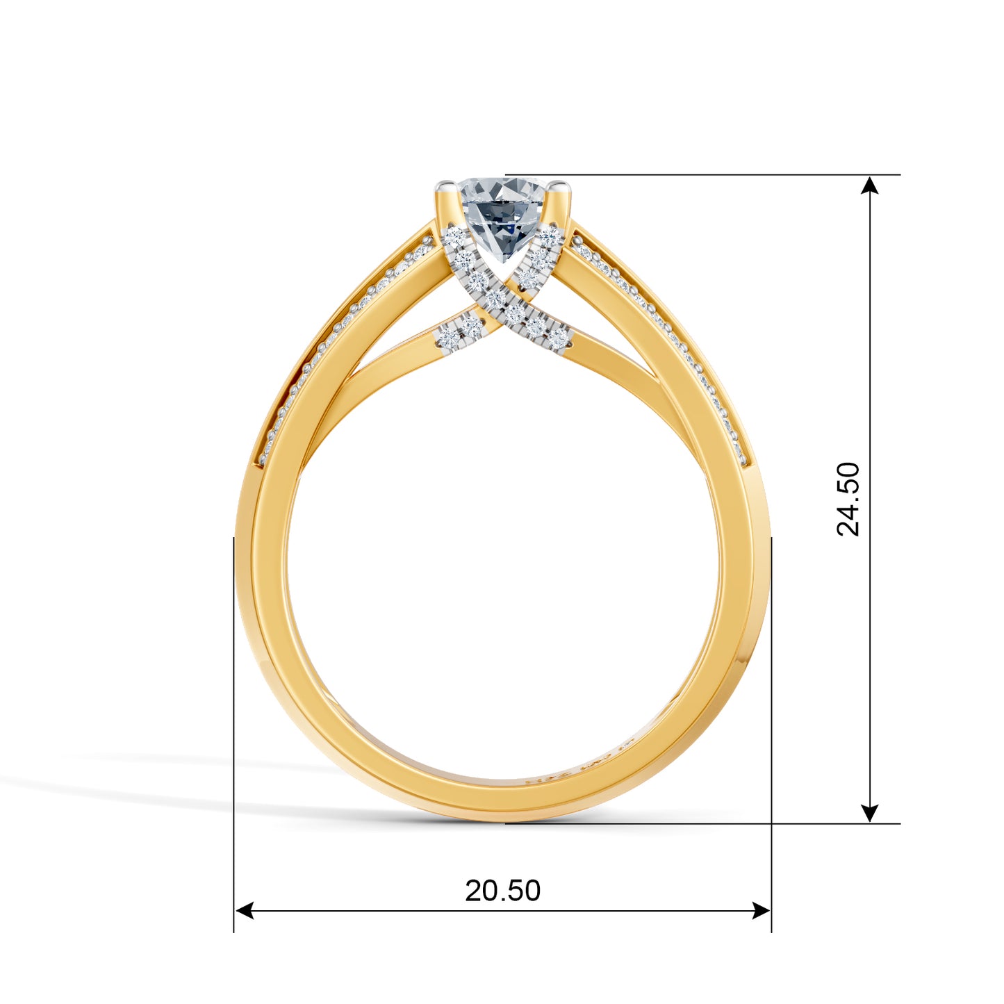 Round Radiance Solitaire Engagement Ring