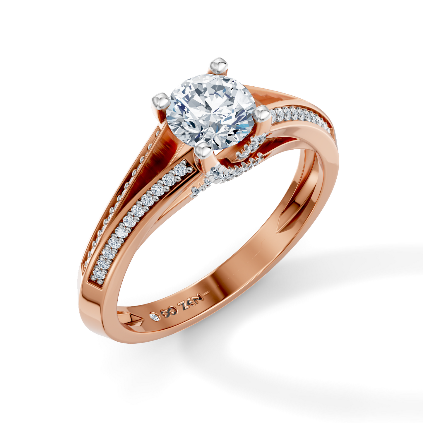 Round Radiance Solitaire Engagement Ring