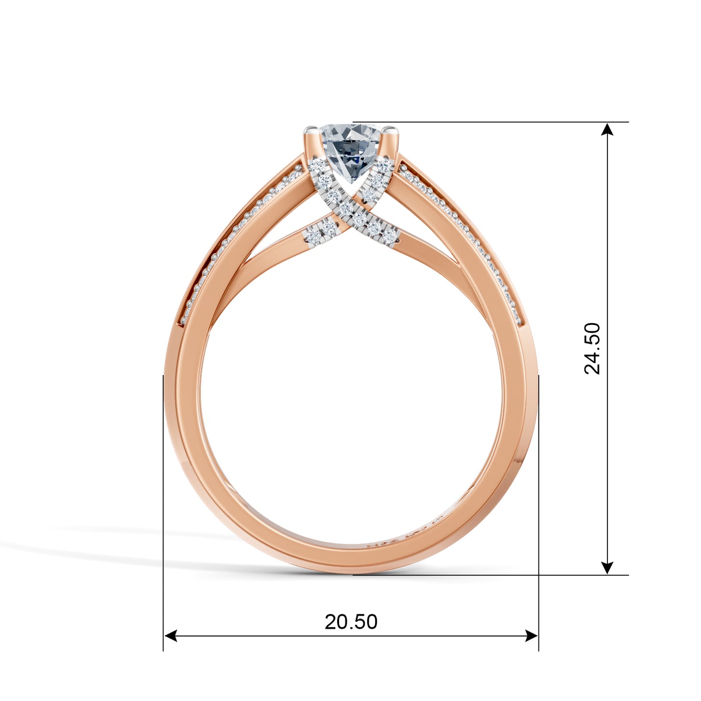 Round Radiance Solitaire Engagement Ring