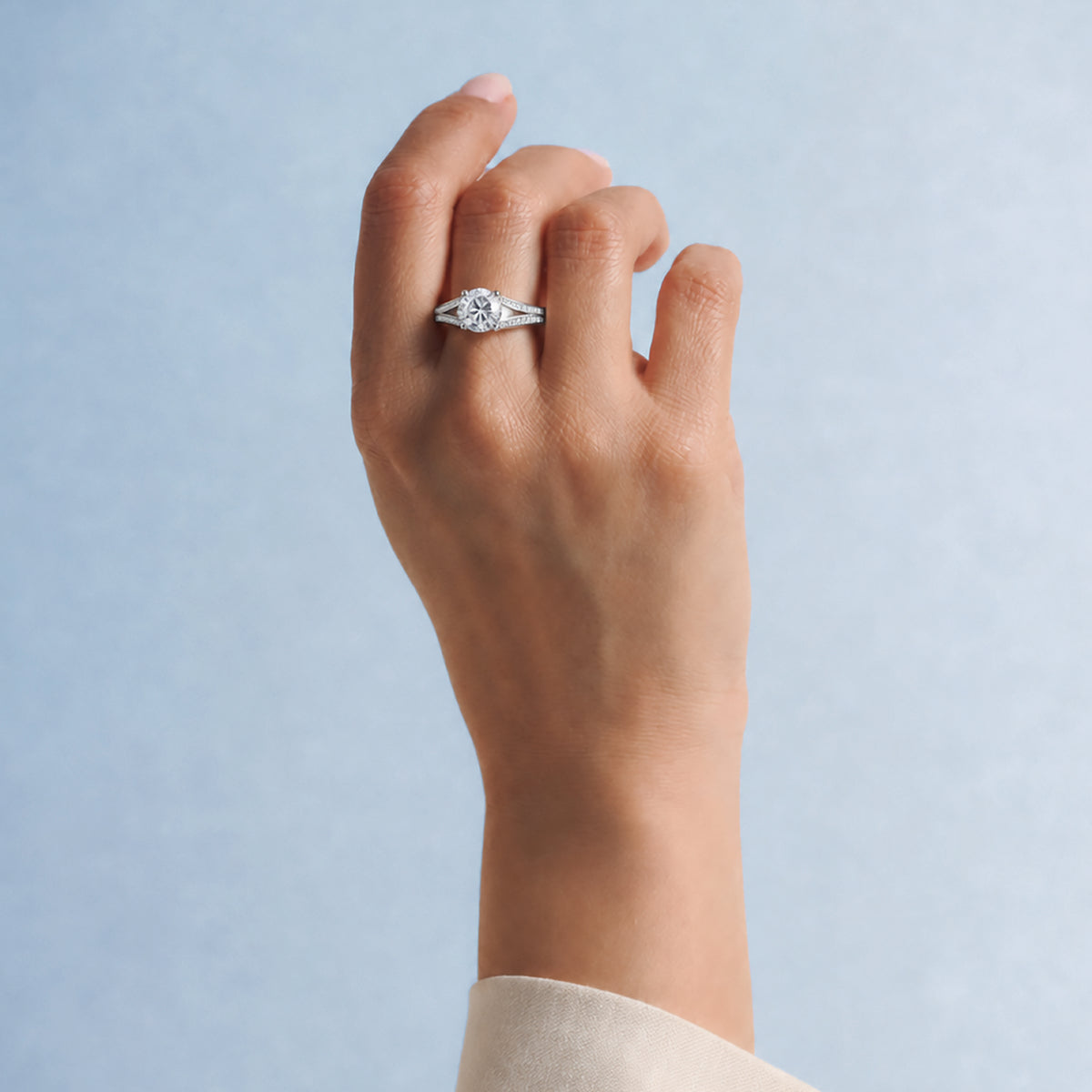Round Radiance Solitaire Engagement Ring