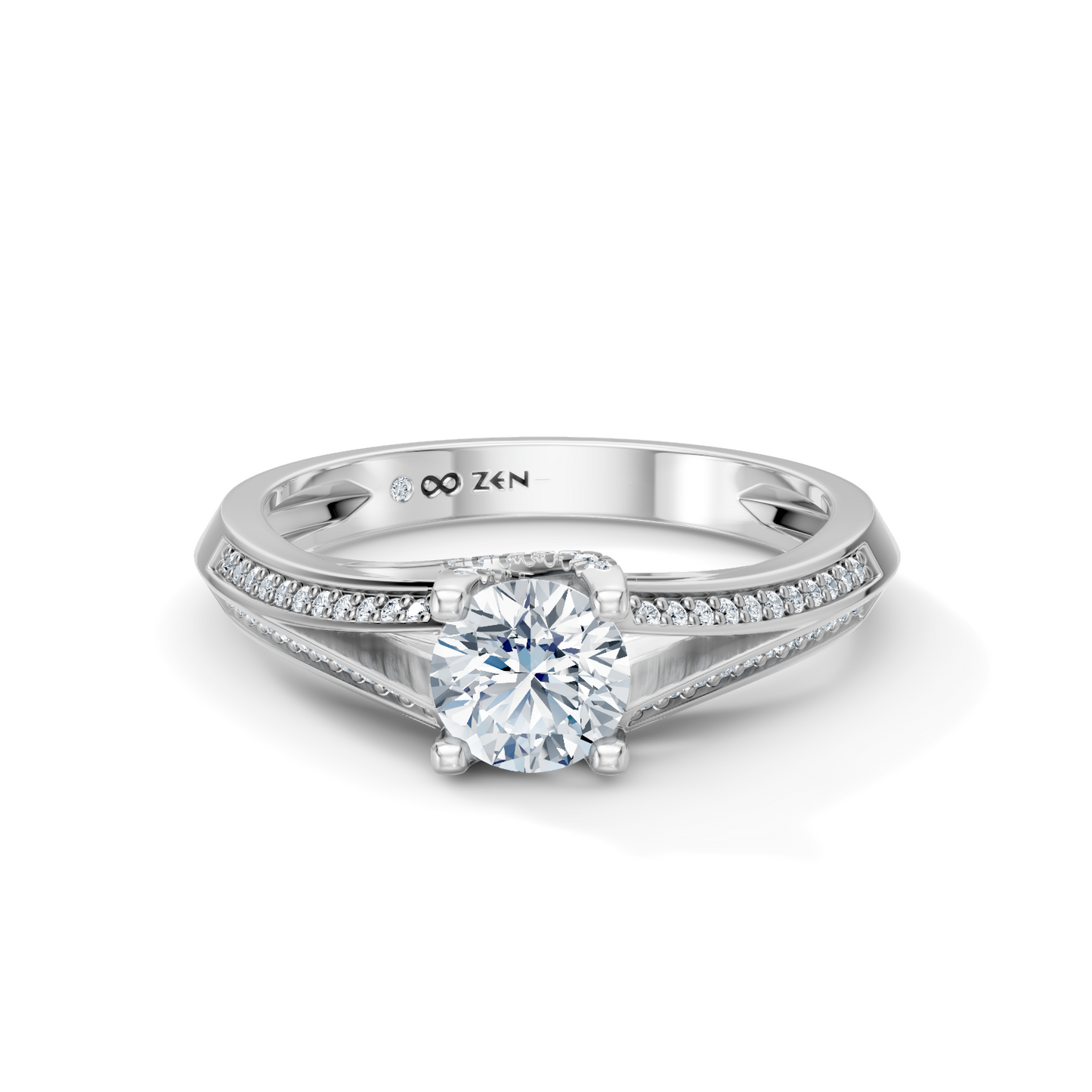 Round Radiance Solitaire Engagement Ring
