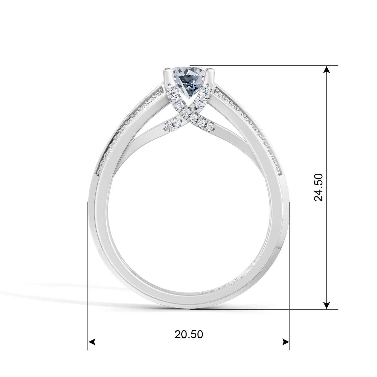 Round Radiance Solitaire Engagement Ring