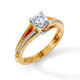 Round Radiance Solitaire Engagement Ring