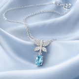 Gem Pop Azure Flutter Pear Drop Pendant