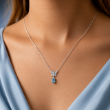 Gem Pop Azure Flutter Pear Drop Pendant