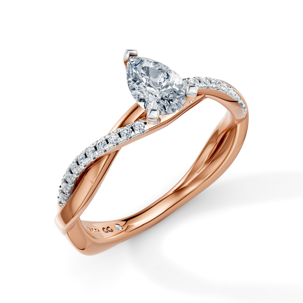 Pear Eternal Solitaire Engagement Ring