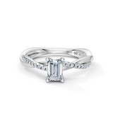 Emerald Cut Eternal Solitaire Engagement Ring