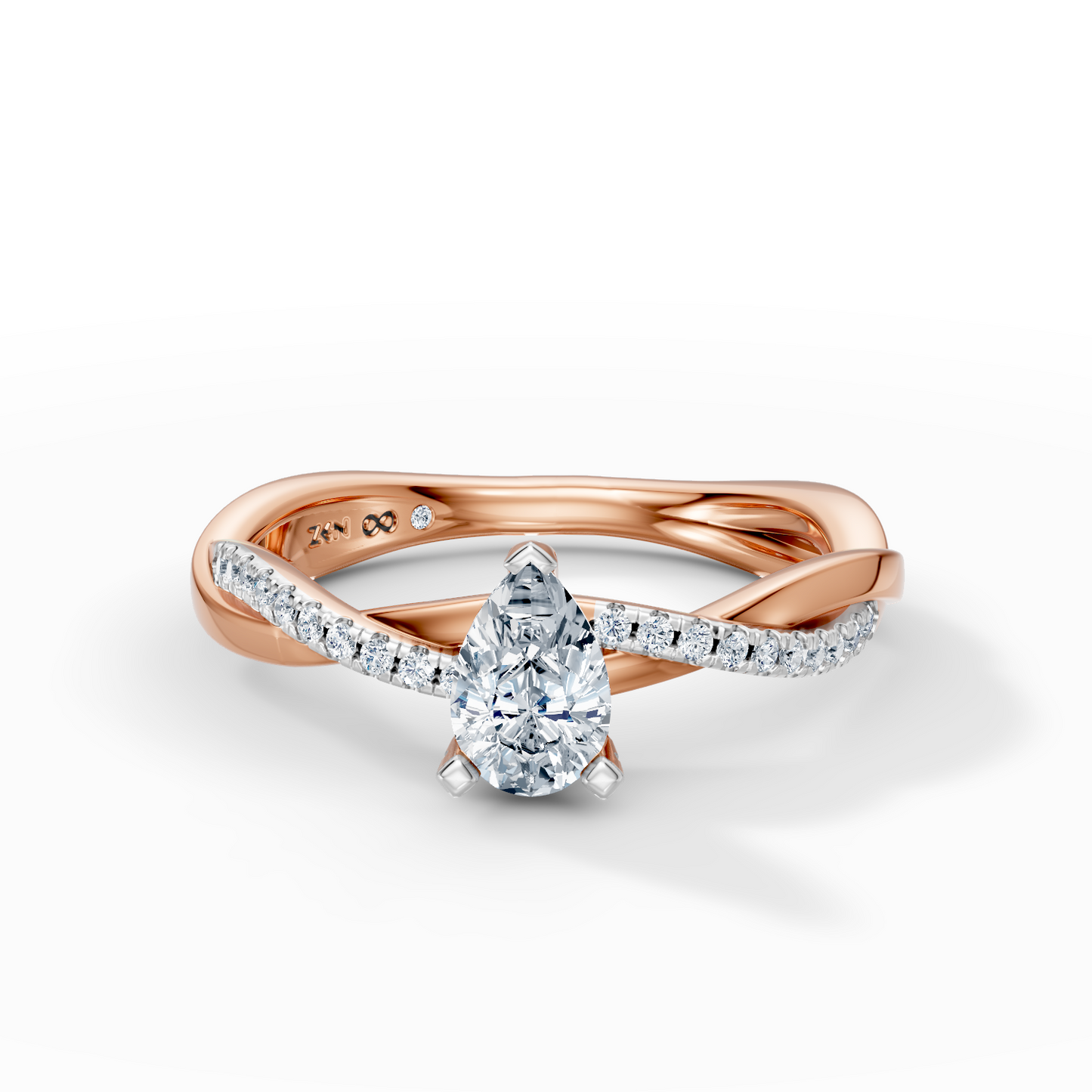 Pear Eternal Solitaire Engagement Ring