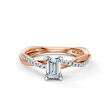 Emerald Cut Eternal Solitaire Engagement Ring