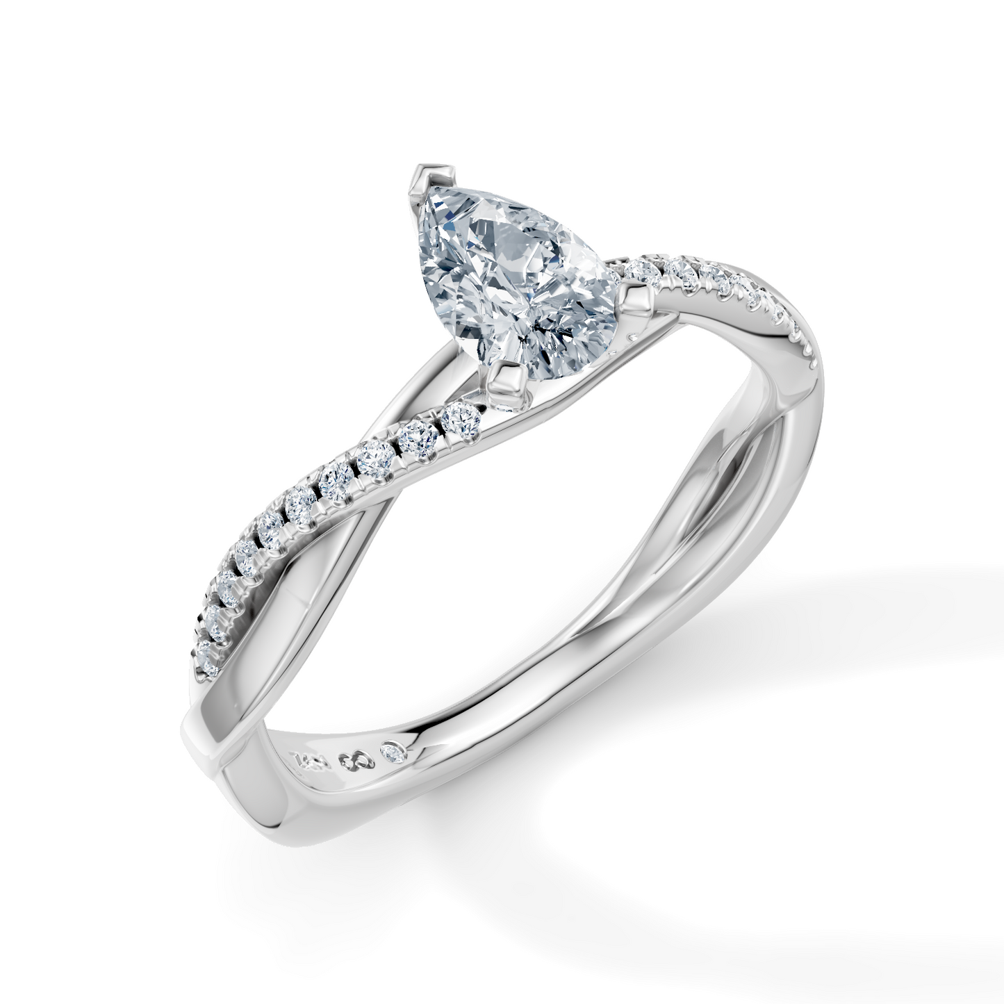 Pear Eternal Solitaire Engagement Ring