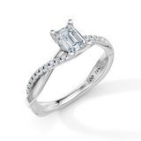 Emerald Cut Eternal Solitaire Engagement Ring