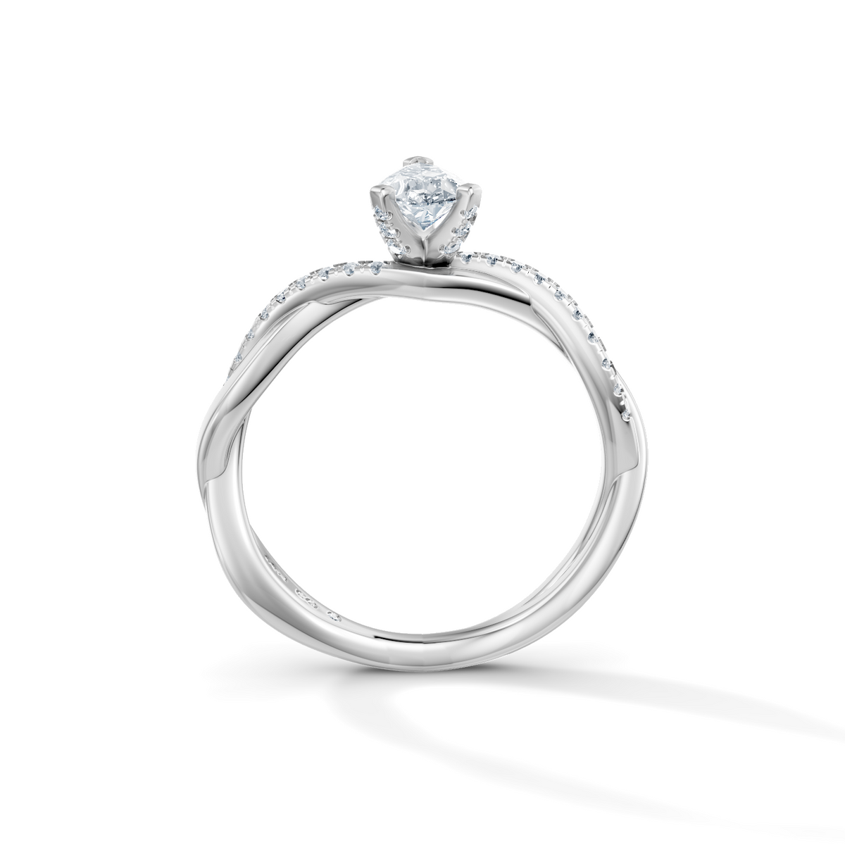 Pear Eternal Solitaire Engagement Ring