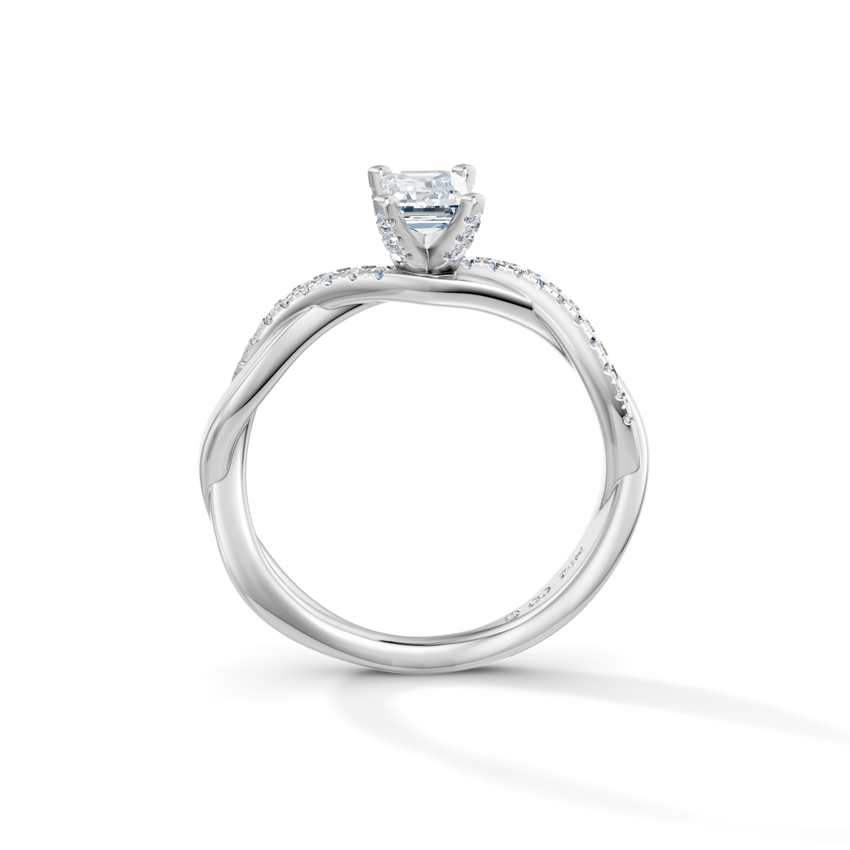 Emerald Cut Eternal Solitaire Engagement Ring