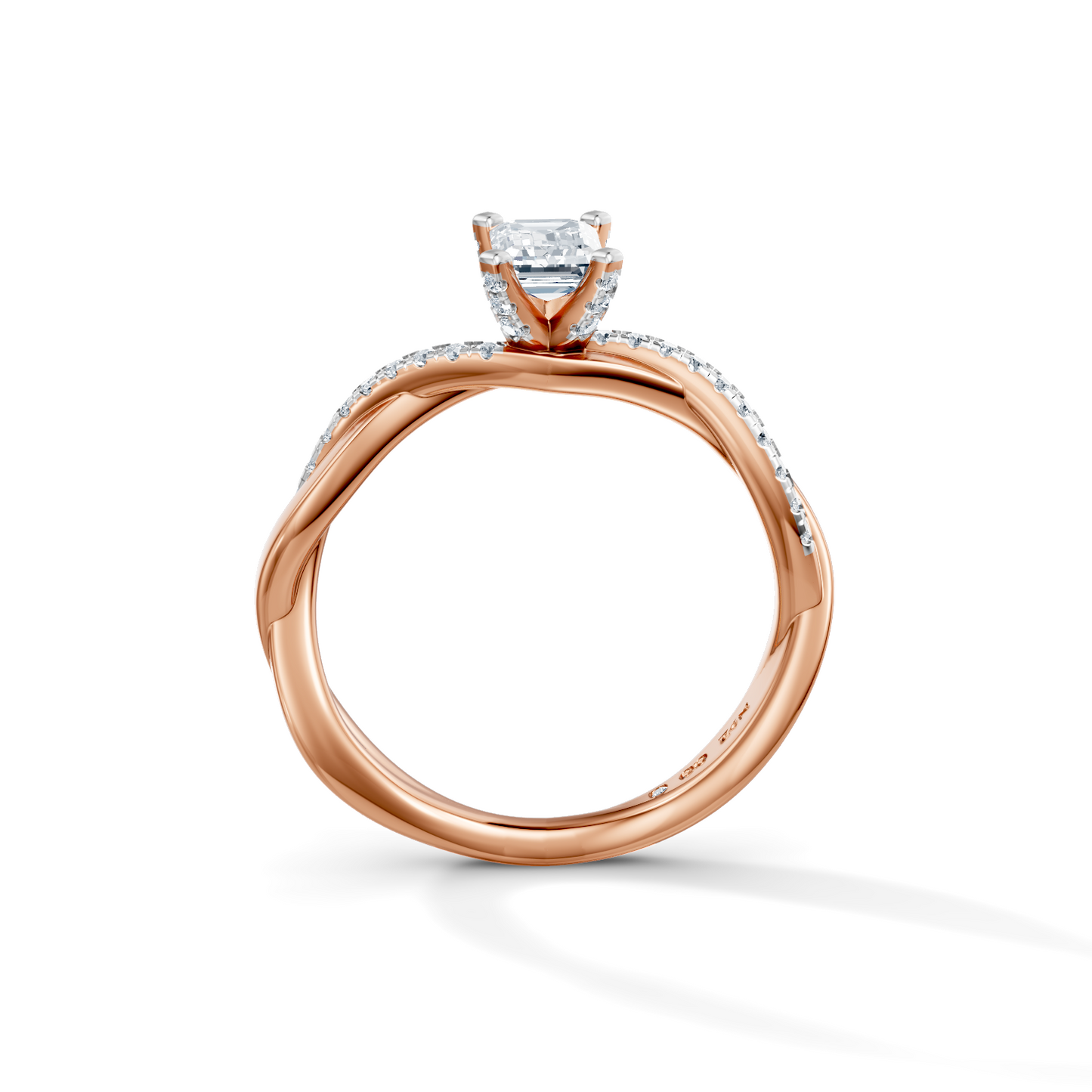 Emerald Cut Eternal Solitaire Engagement Ring