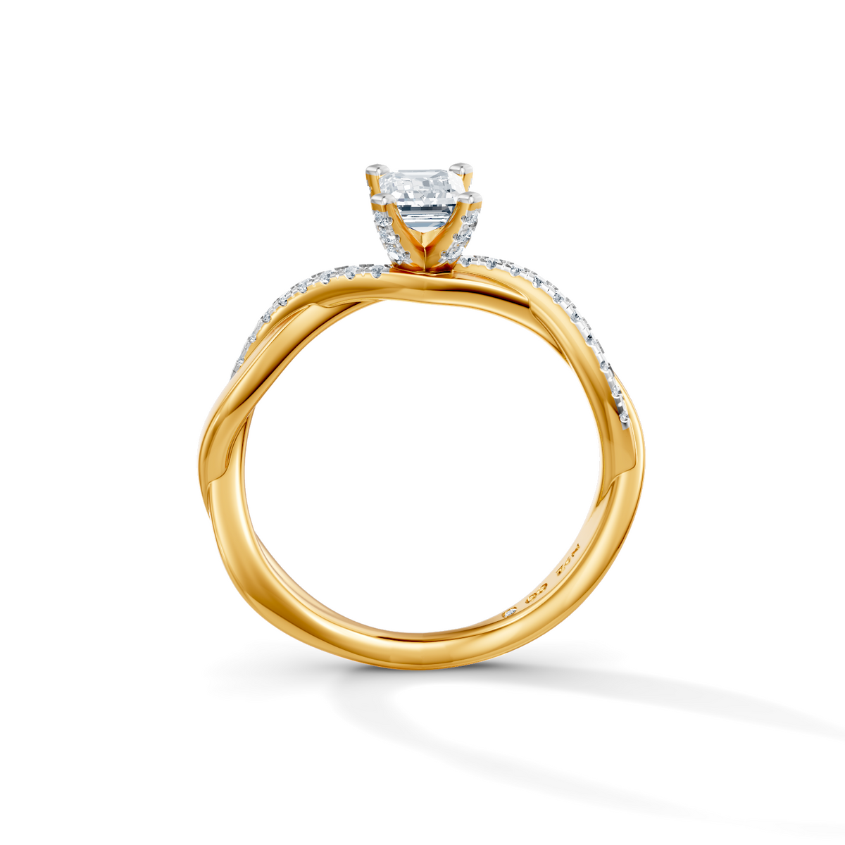 Emerald Cut Eternal Solitaire Engagement Ring