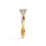 Emerald Cut Eternal Solitaire Engagement Ring
