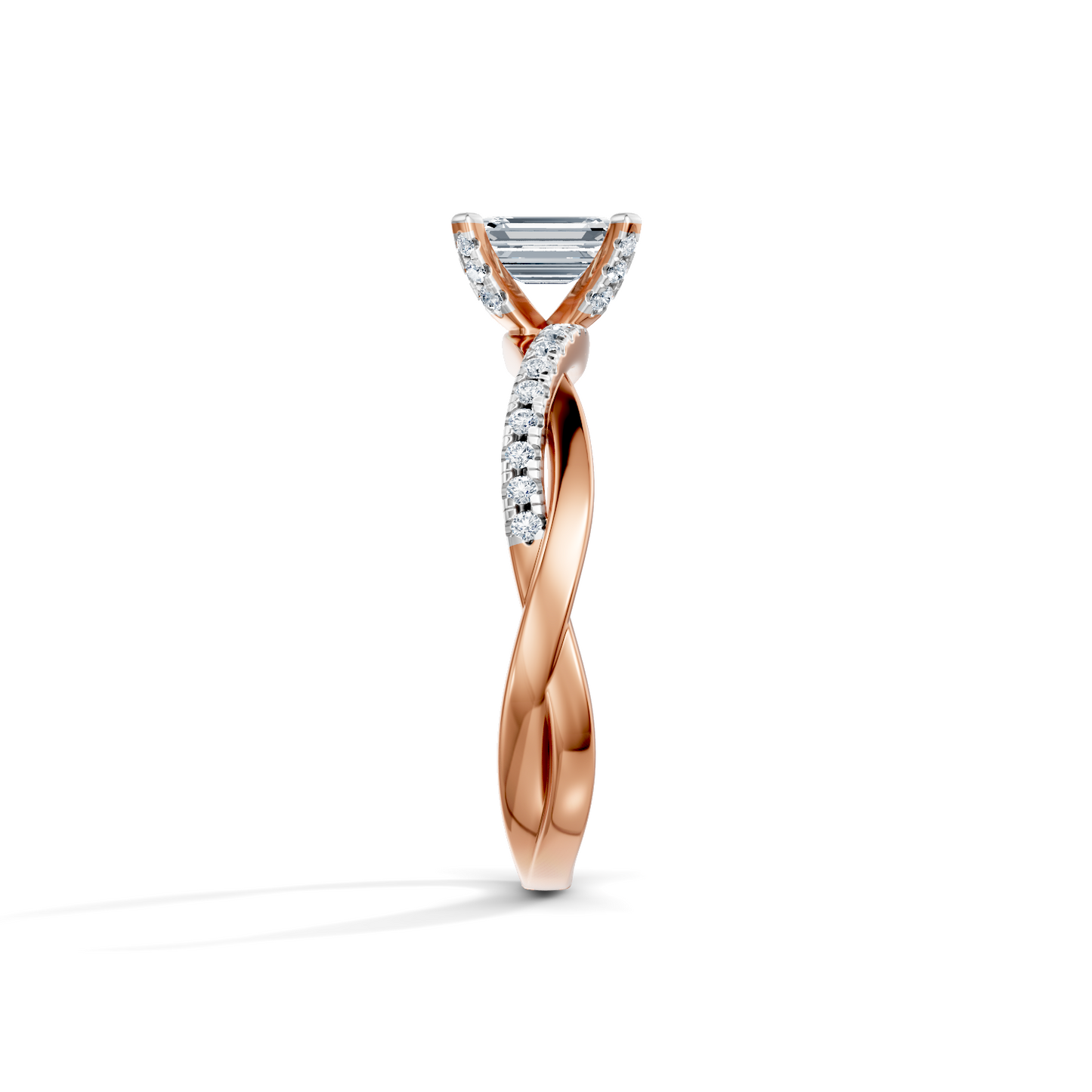 Emerald Cut Eternal Solitaire Engagement Ring