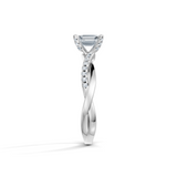 Emerald Cut Eternal Solitaire Engagement Ring