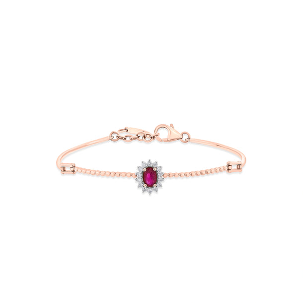 Toren Vibrant Berry Cluster Bracelet