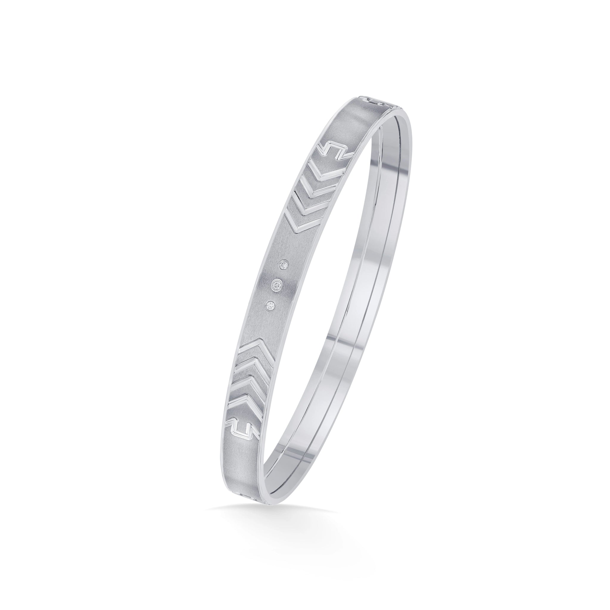 Hugo Platinum Crest Kada - Zen Diamond India