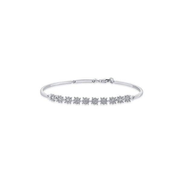 Solitaire White Sparkle Bracelet - Zen Diamond India
