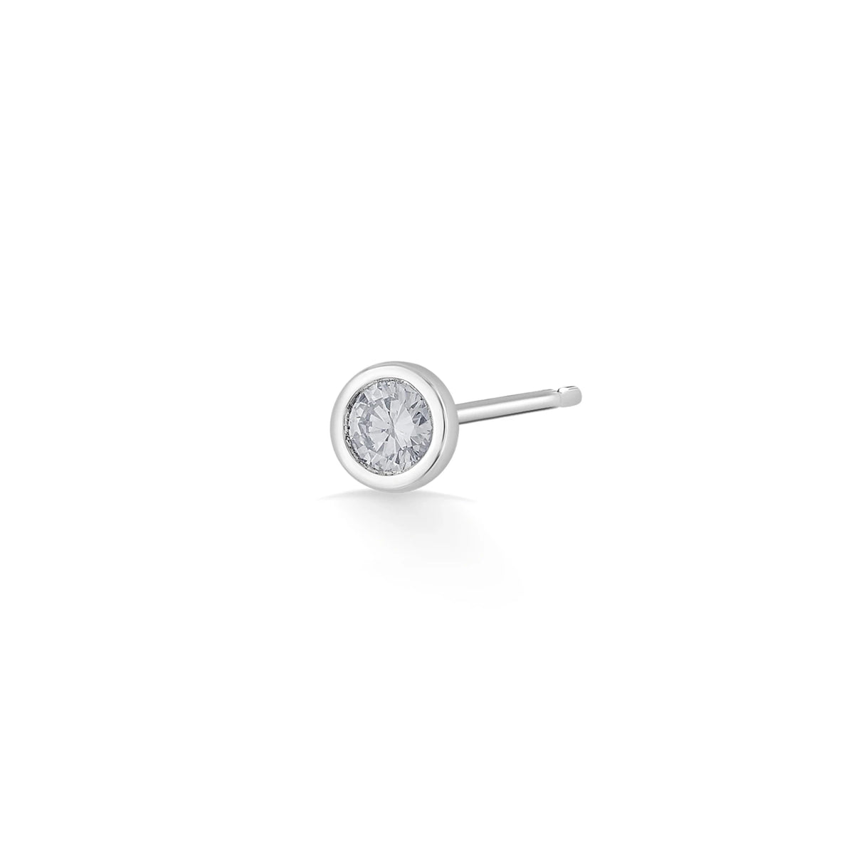 Solitaire Eternal Glow Bezel Diamond Studs - Zen Diamond India