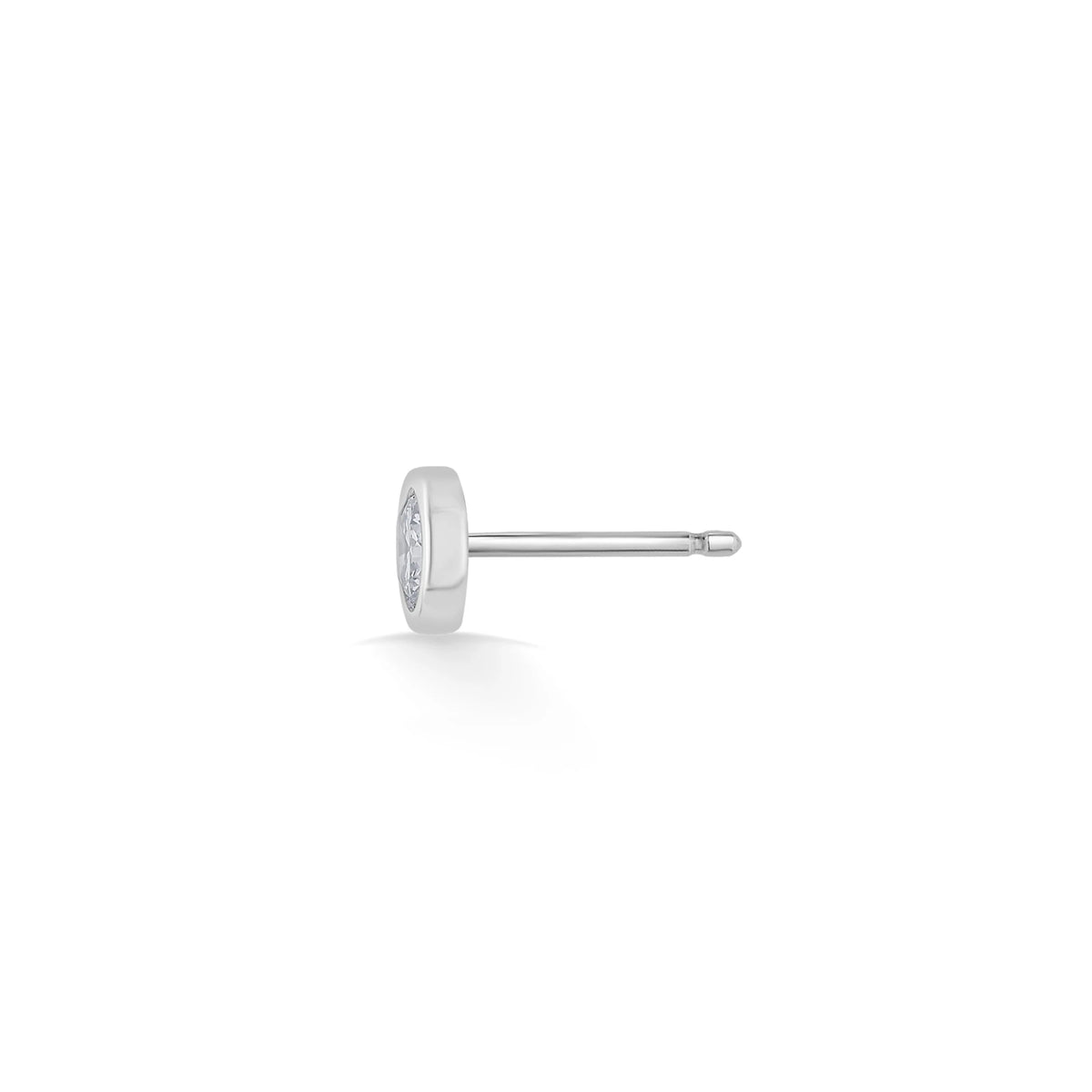 Solitaire Eternal Glow Bezel Diamond Studs - Zen Diamond India