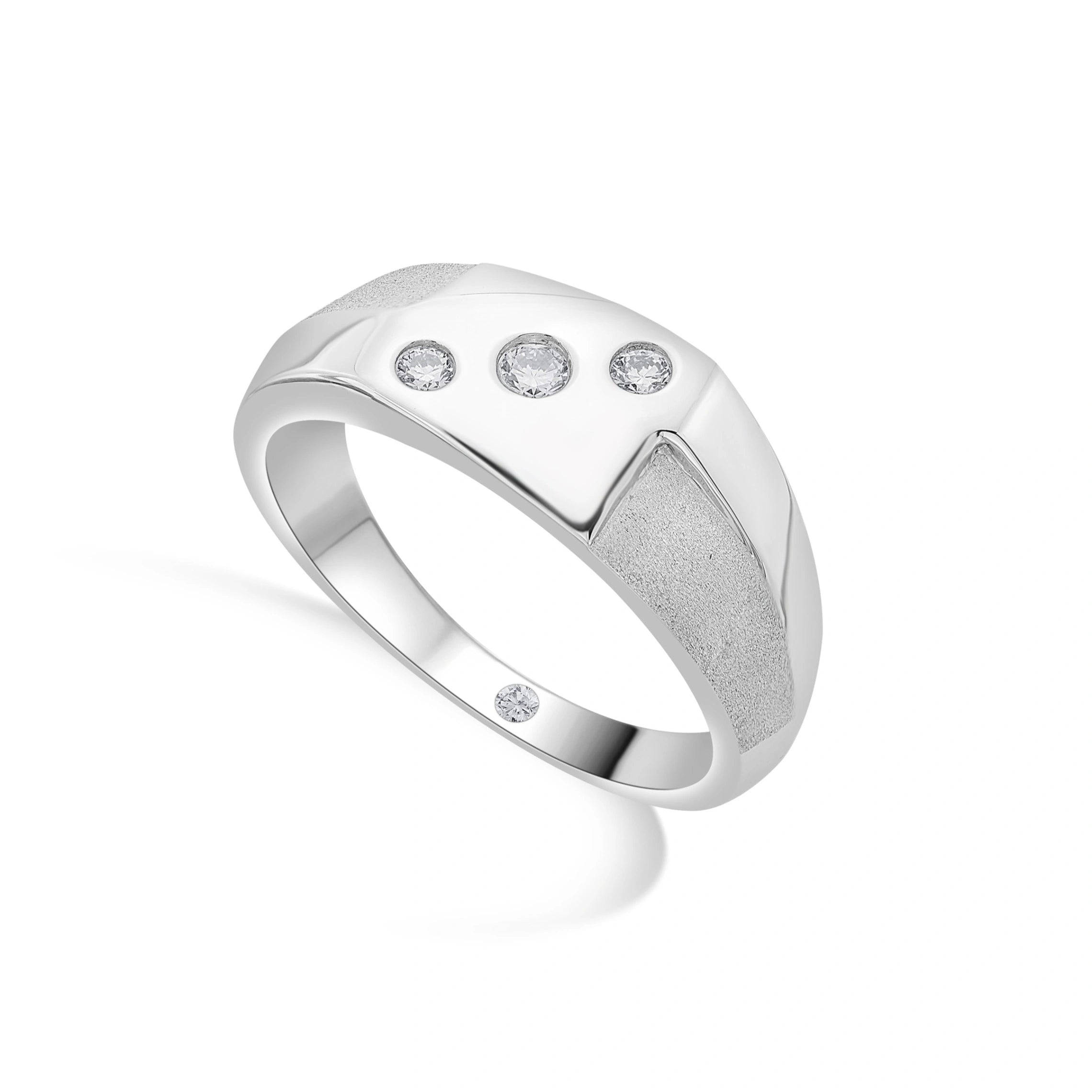 Hugo Textured Comet Ring - Zen Diamond India