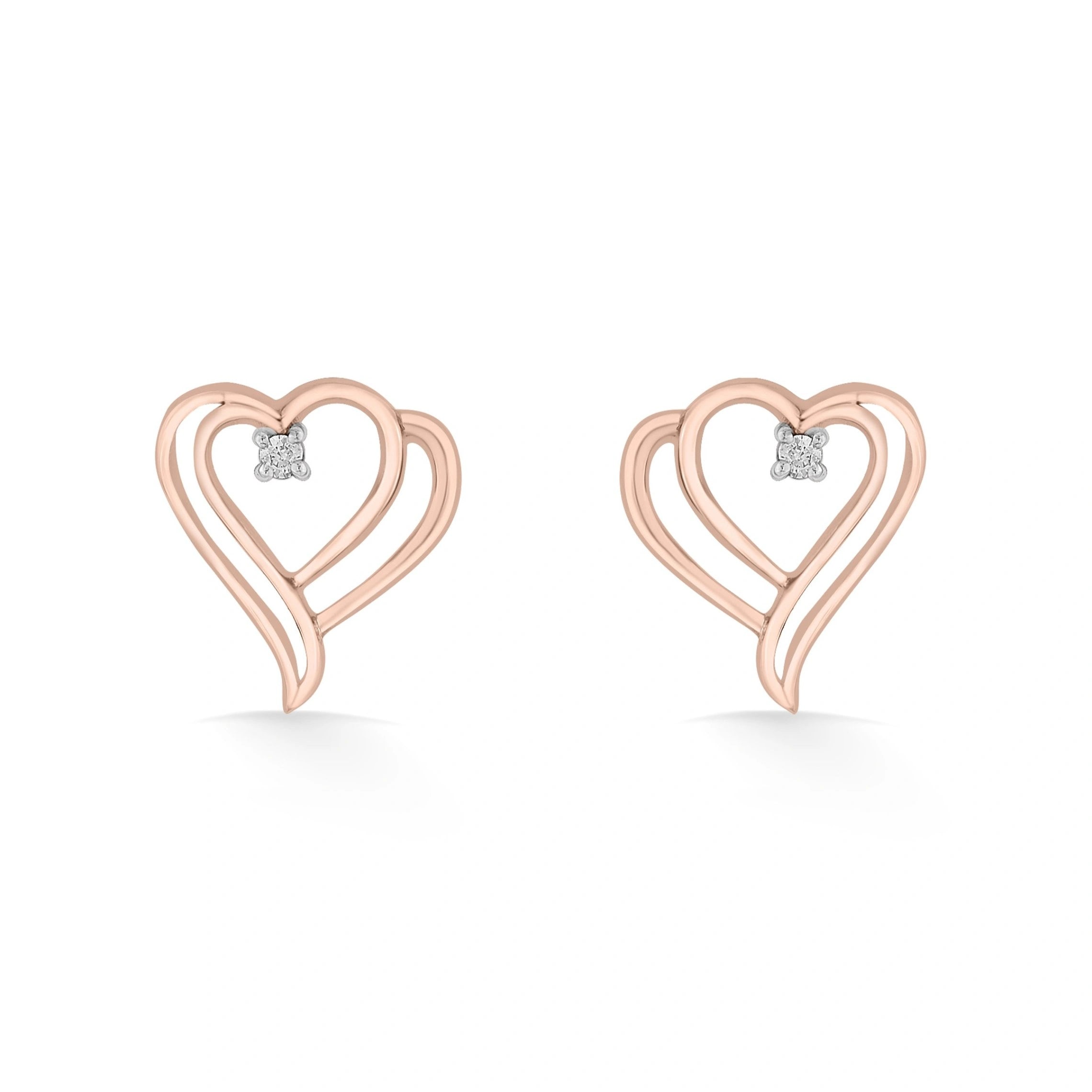 Love Knot Heartfelt Sparkle Studs - Zen Diamond India