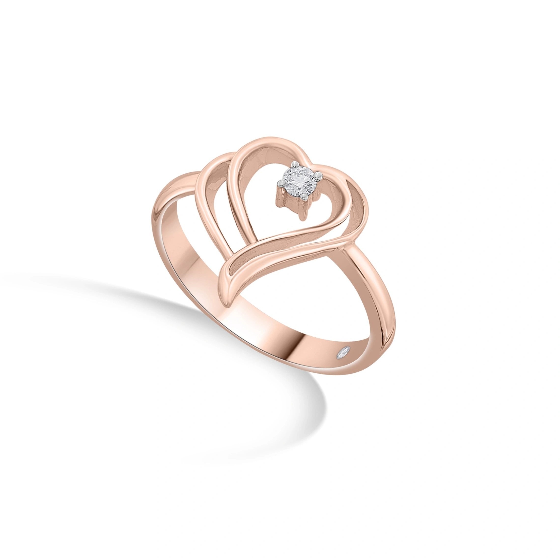 Love Knot Heartstrings Solitaire Ring - Zen Diamond India
