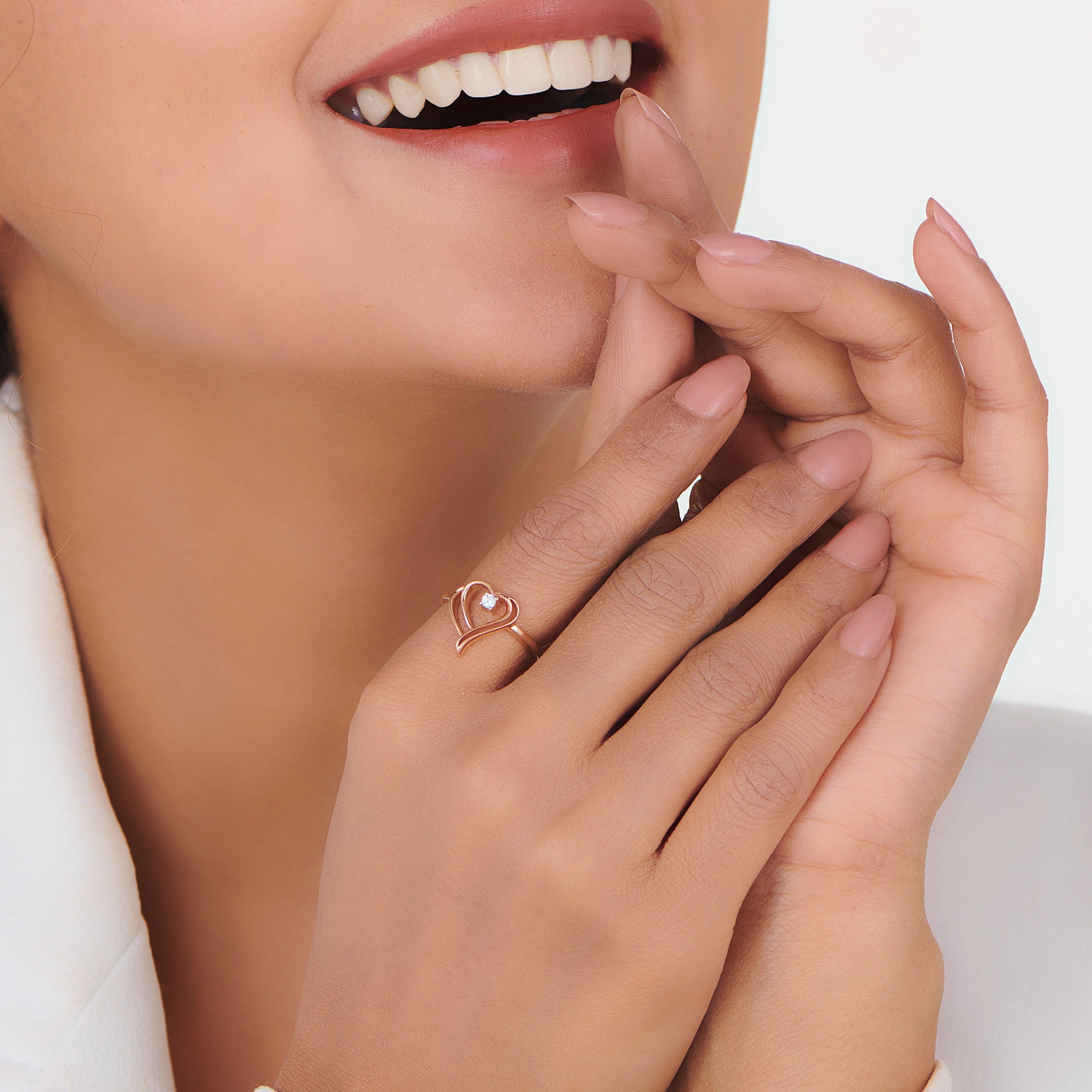 Love Knot Heartstrings Solitaire Ring - Zen Diamond India