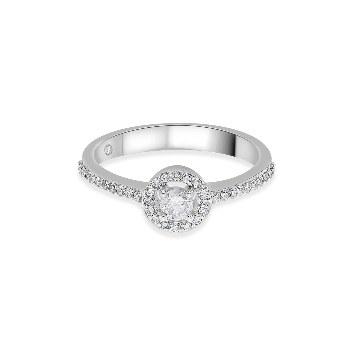 Solitaire Circular Starlight Spark Ring - Zen Diamond India
