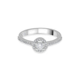 Solitaire Circular Starlight Spark Ring - Zen Diamond India