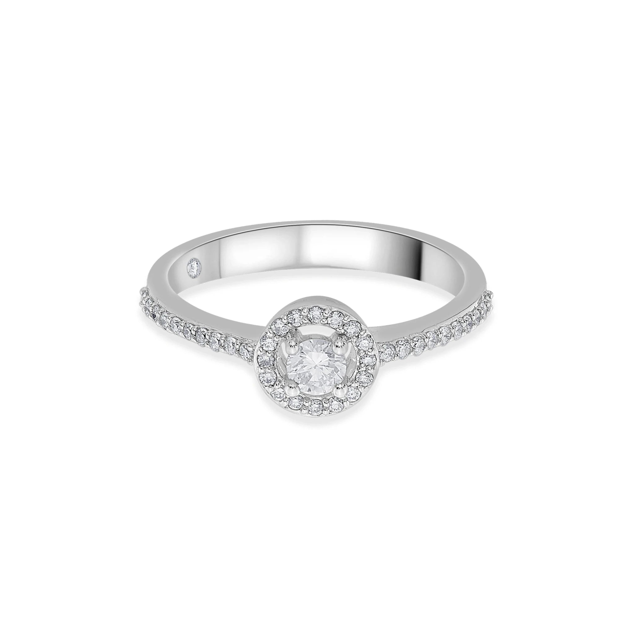 Solitaire Circular Starlight Spark Ring - Zen Diamond India